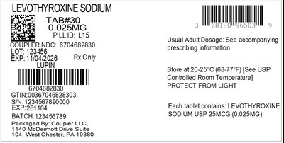 Label (68180 965 03 Levothyrox 0.025mg 67046 828 30)
